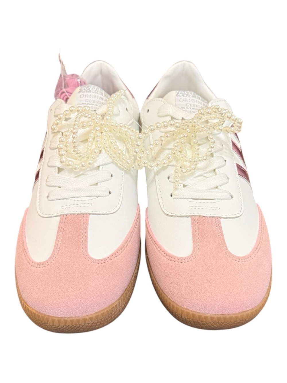 Vintage Havana Nadia 10 Sneakers | Women’s Size 10 | White & Metallic Pink | NIB - Picture 1 of 8